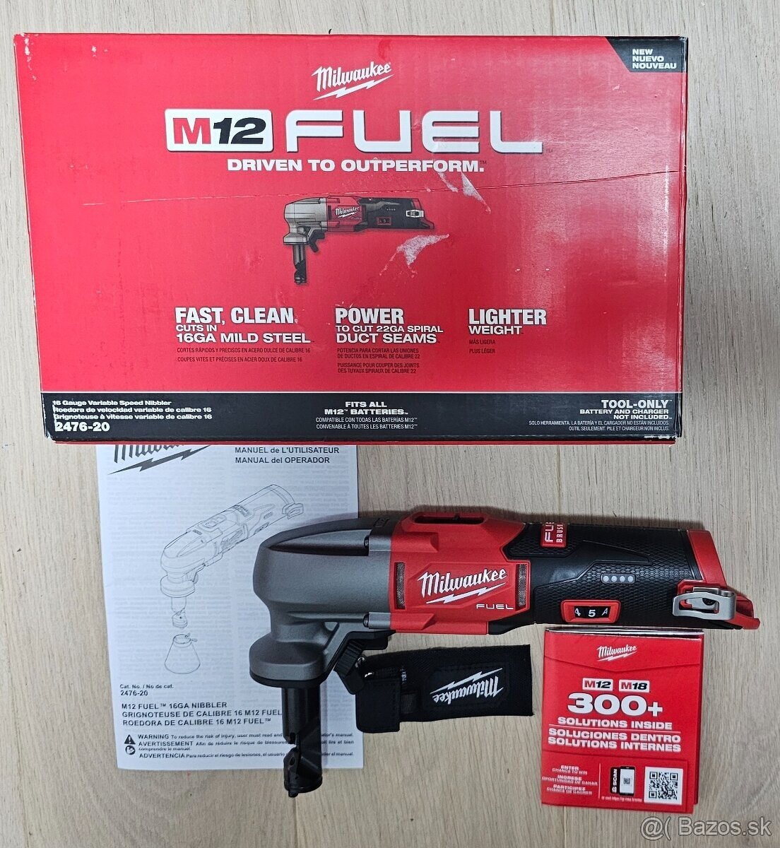 M12 AKU STRIHAČ NA PLECH 1.6MM MILWAUKEE FUEL™