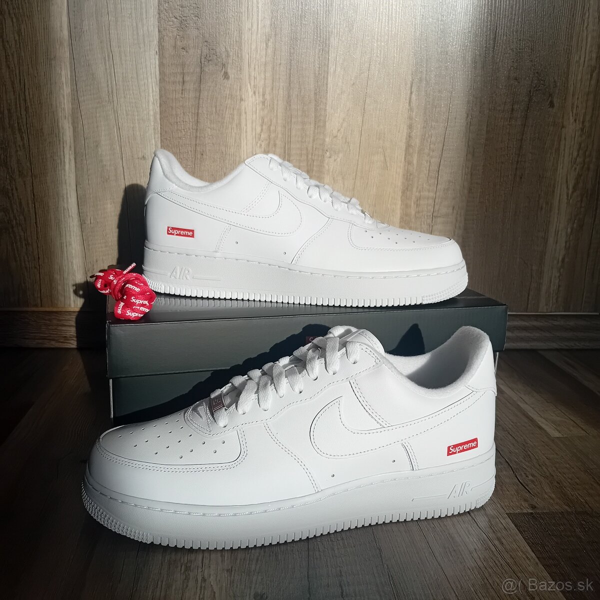 Supreme air force 1 low white