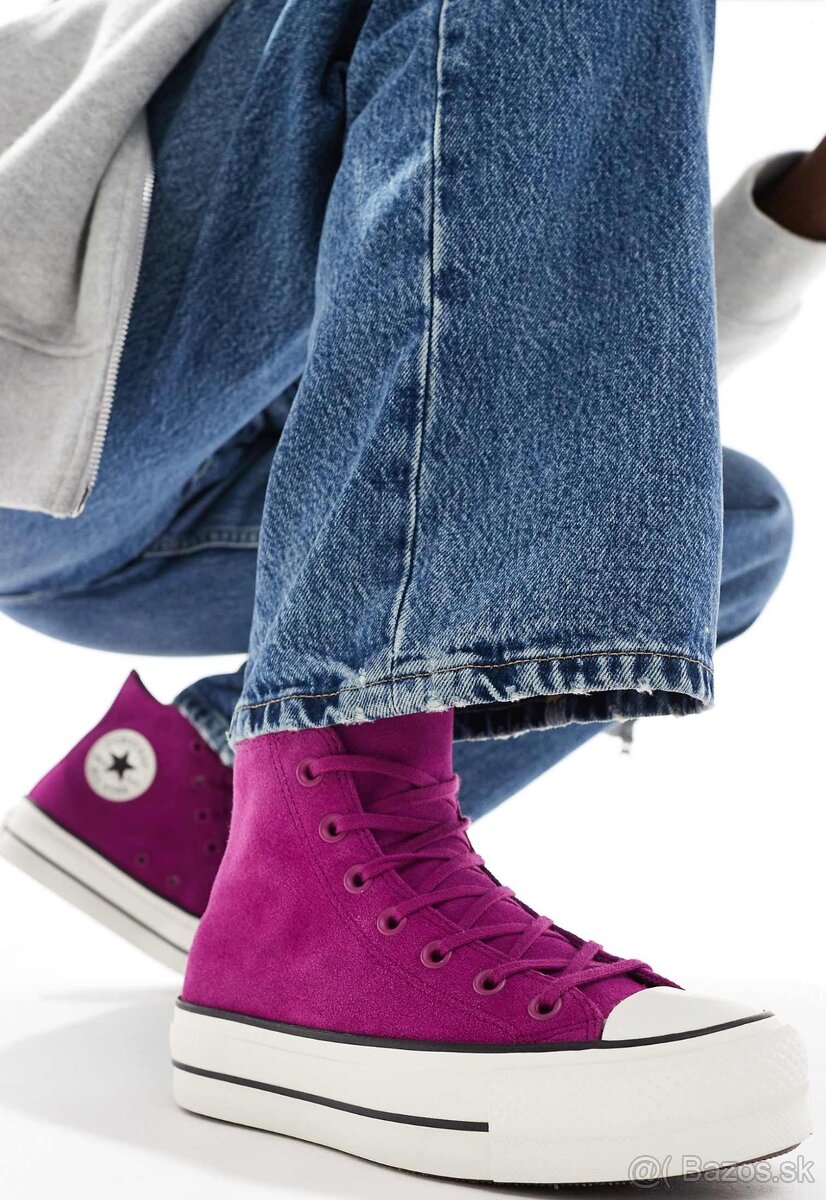 Converse Chuck Taylor All Star Hi lift vo fialovej farbe