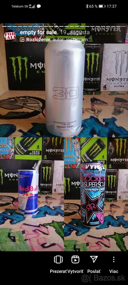 energy drink plechovky