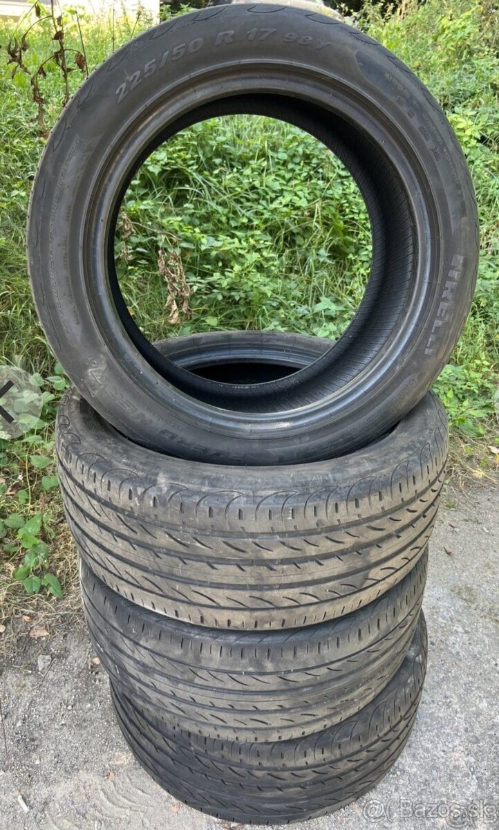 Predám letné pneumatiky Pirelli 225/50 r17