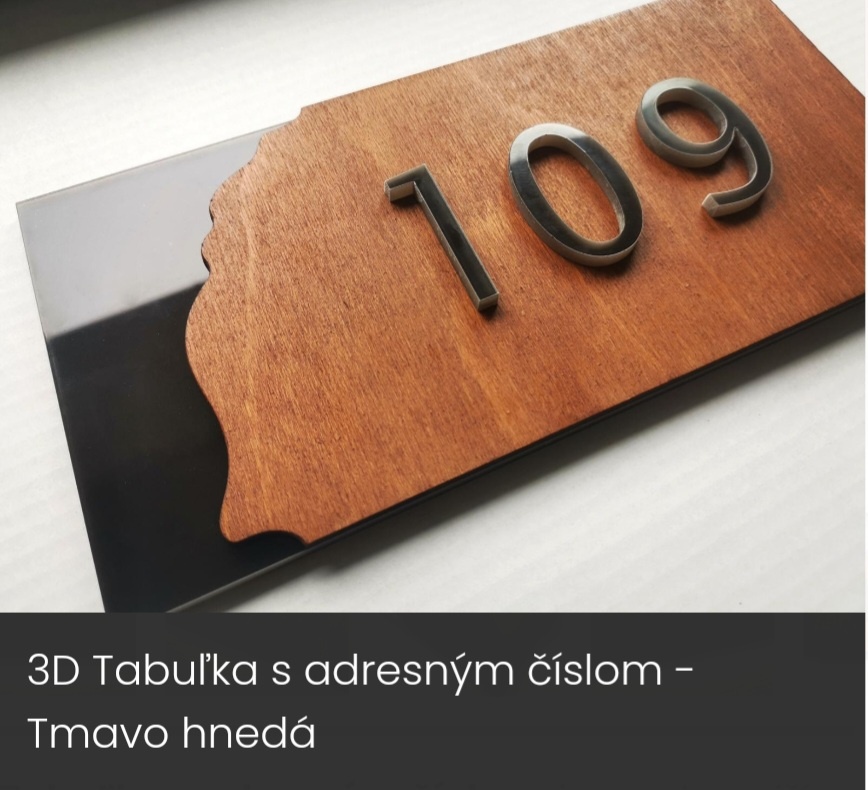 3D Tabuľka s adresným číslom