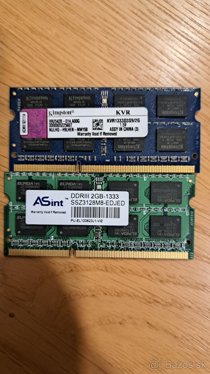 Pamäť 2x2GB DDR3 SO-DIMM