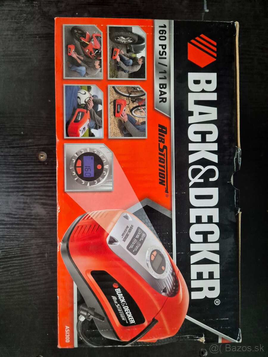 Black+Decker Elektrická kompresorová stanica ASI300 s konekt