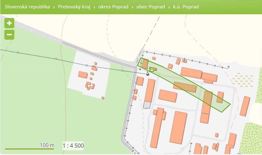 Predám pozemok v areáli Družstva Poprad - Kvetnica