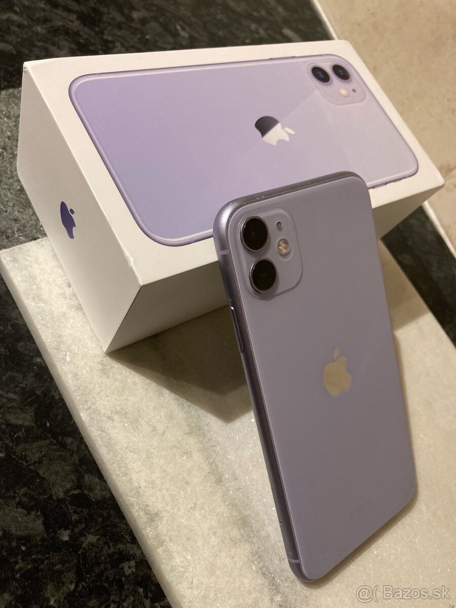 iPhone 11 purple 64gb black