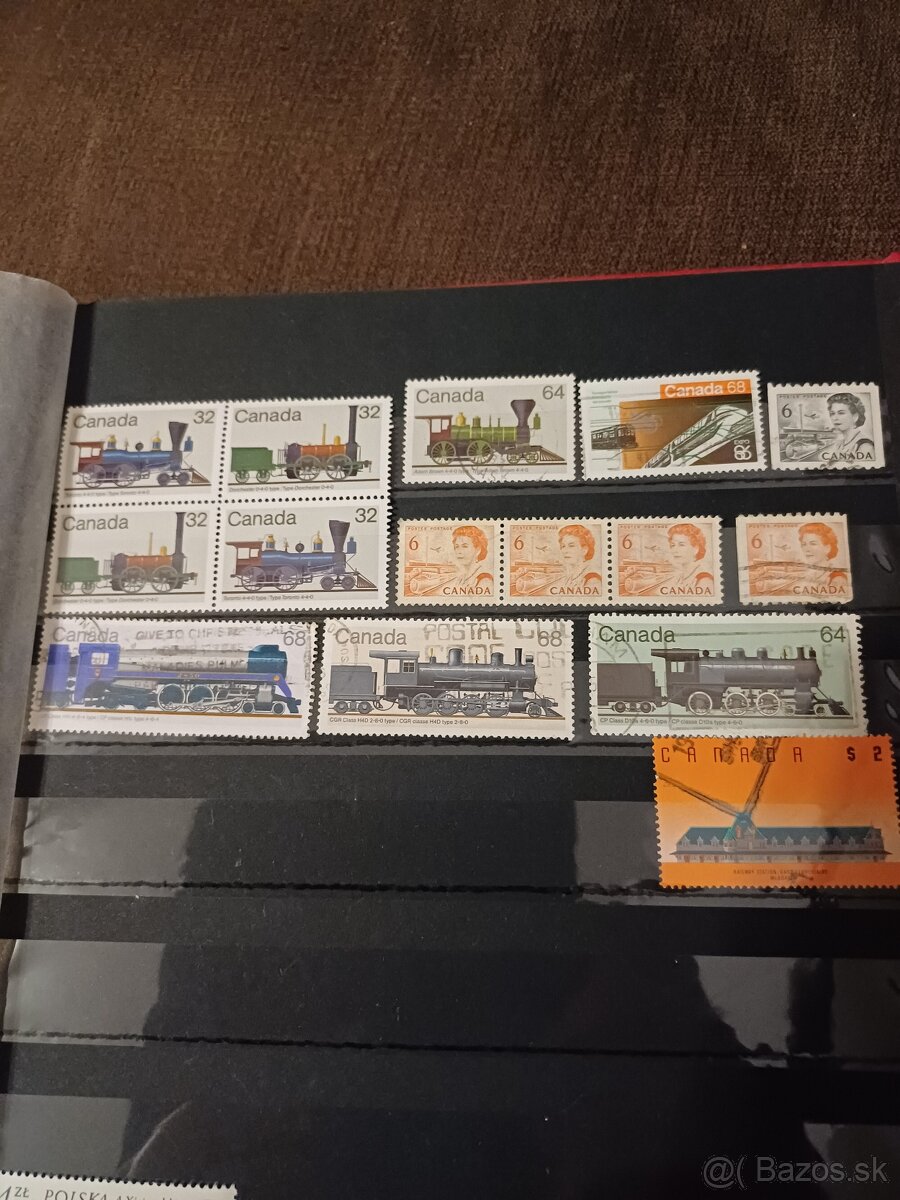 predám poštové známky - vlaky - Osterreich,CCCP,Canada