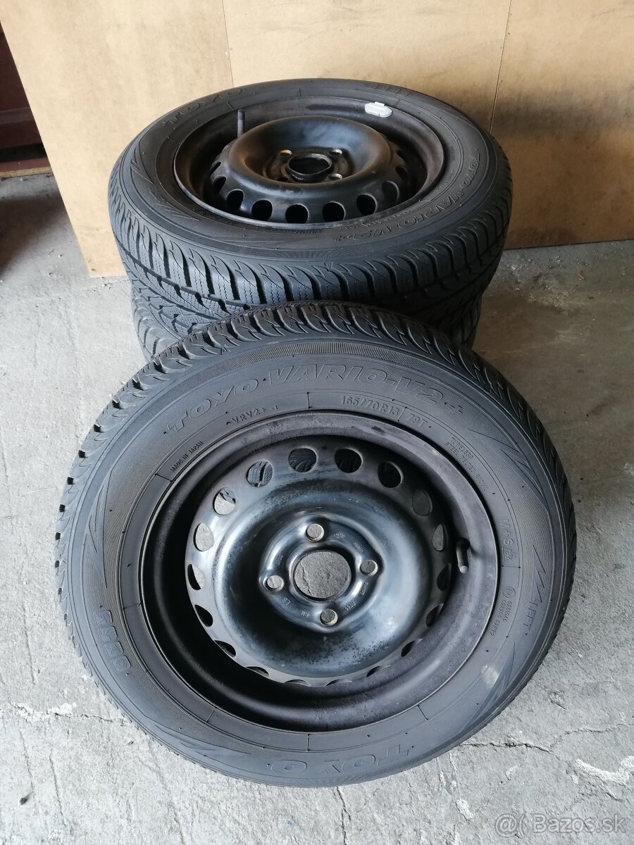 13" 4x100 kolesá na Opel Corsa celoročné pneu 165/70 r13