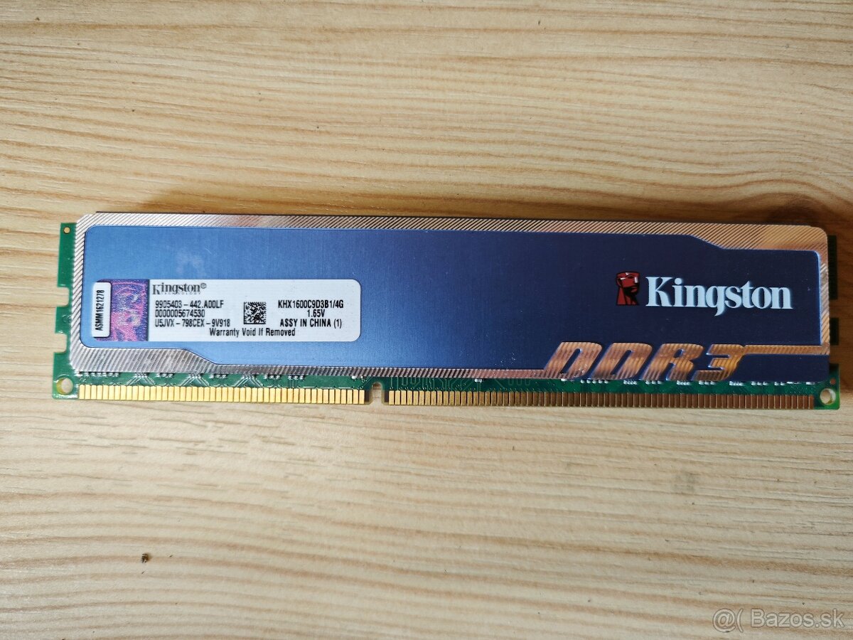 Napredaj dobrá otestovaná pamäť DDR3 Kingston 4gb