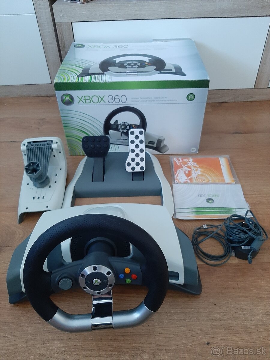 Xbox 360 volant s pedalmi Microsoft 100% stav noveho kusu