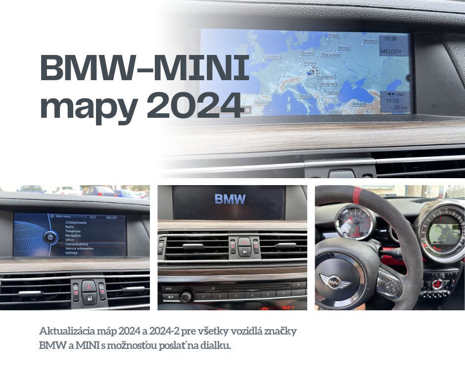 Aktualizácia máp navigácia BMW + MINI 2024 PREKLAD + Kodov