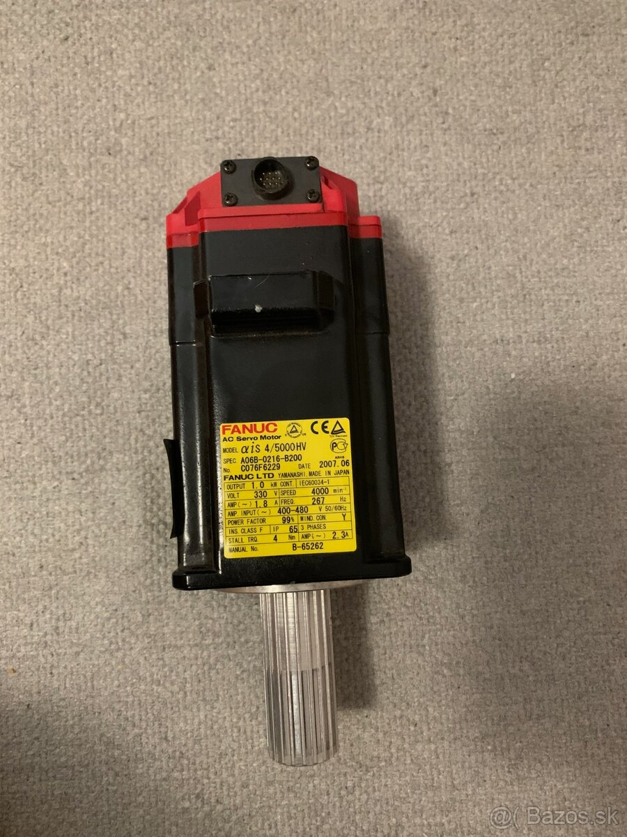 Fanuc AC Servo Motor Alfa IS 4/5000 HV A06B-0216-B200