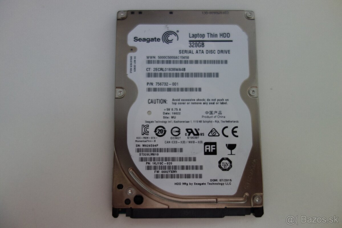 320GB HDD 2.5" SATA