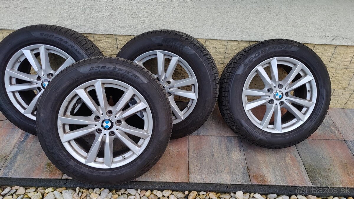 Predám Disky Elektróny BMW X5 18" +zimne pneu Pirelli Scorp.