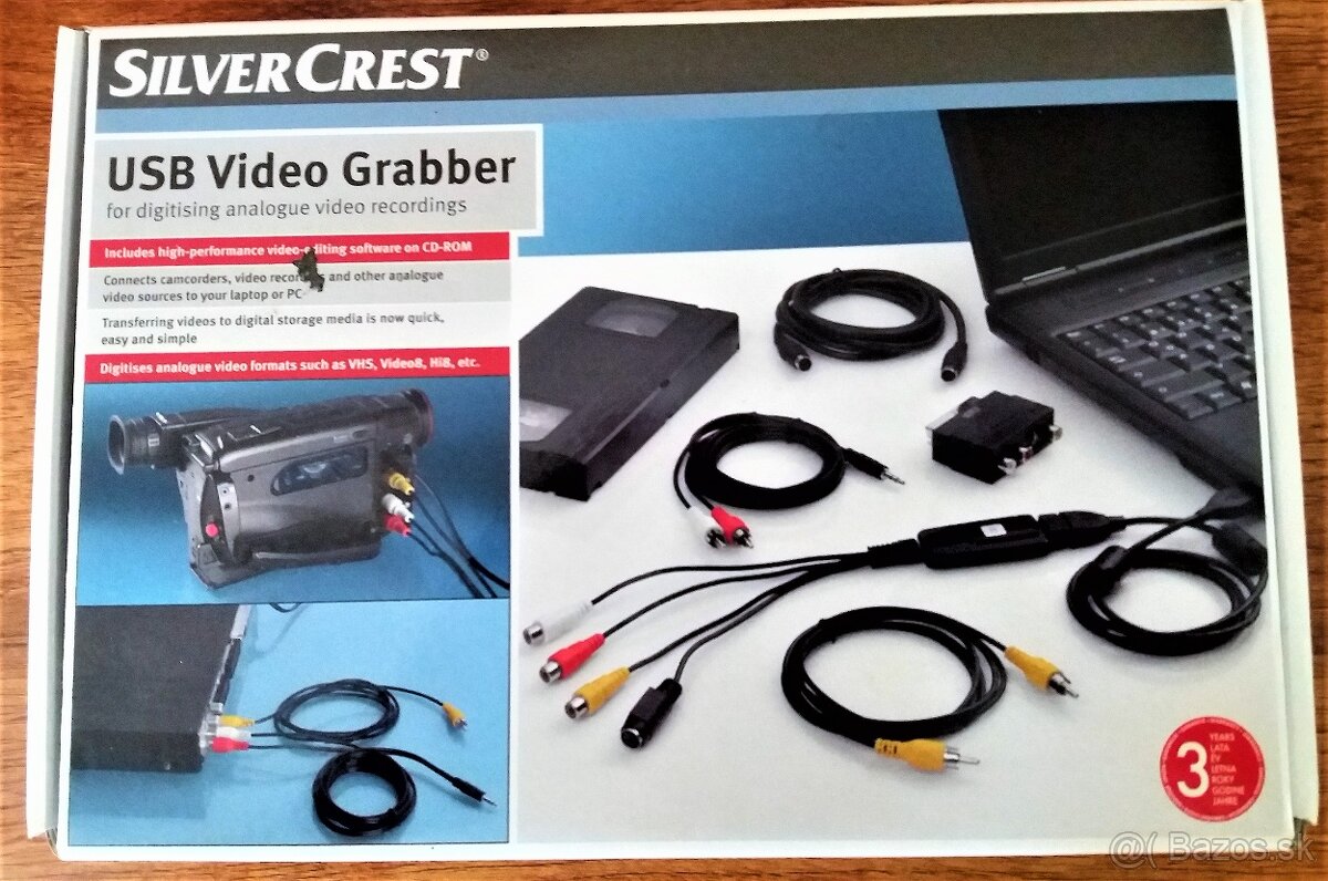 USB Video Grabber – prevodník z analógu na digitál