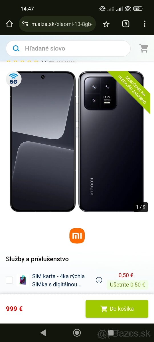 Xiaomi 13, 256GB NOVÝ v záruke