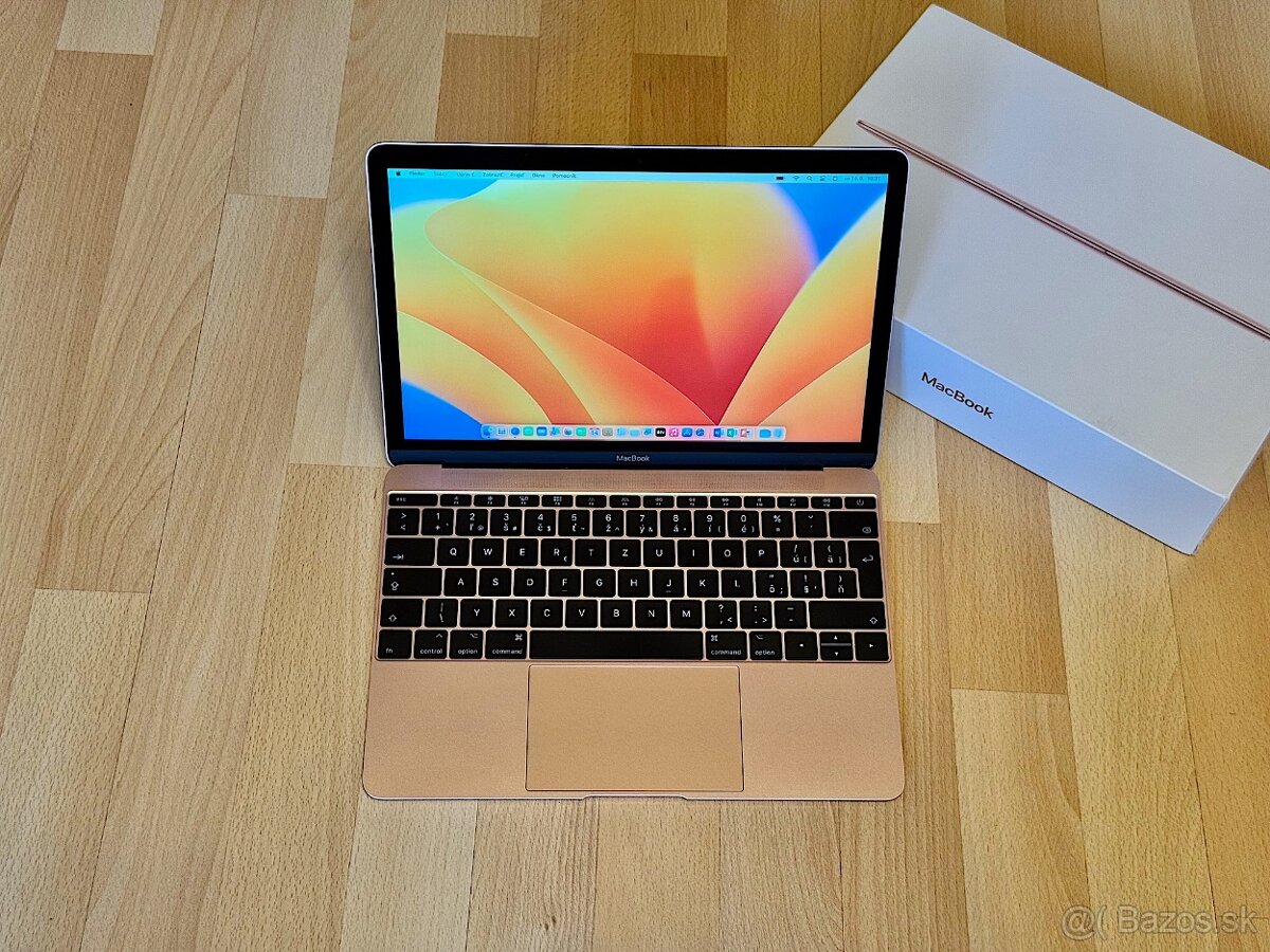 ZÁRUKA-MacBook 12" Rose Gold, TOP STAV, výdrž baterky 7 hod