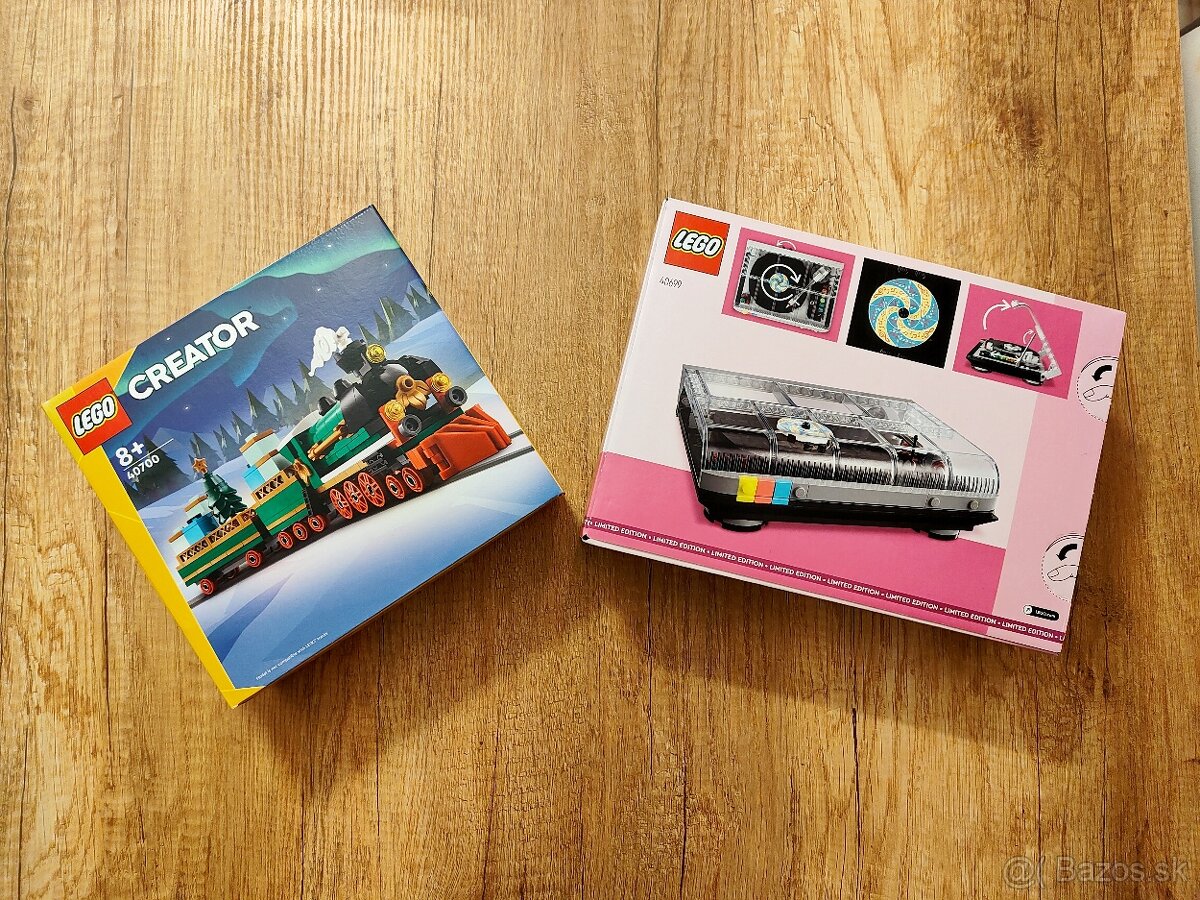 LEGO Vianočný vláčik 40700 a Retro gramofón 40699