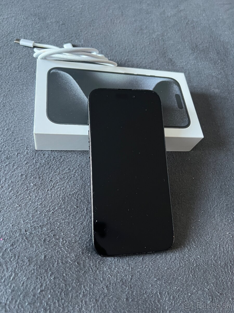 iPhone 15 Pro, Black Titanium, 256 GB