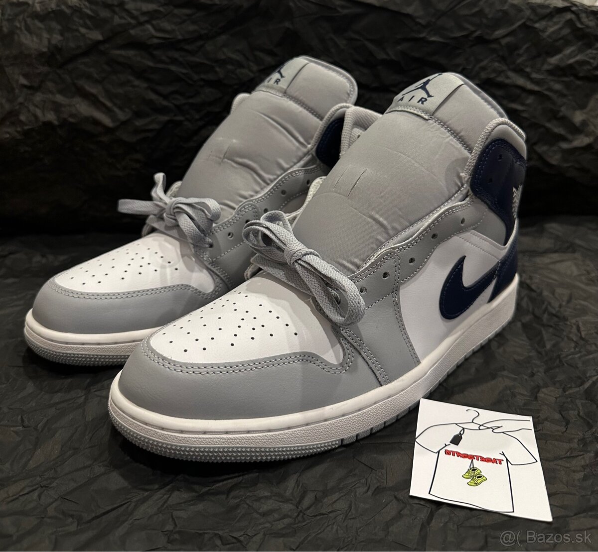 Pánske tenisky Jordan 1 Mid Wolf Grey, Veľkosť 46