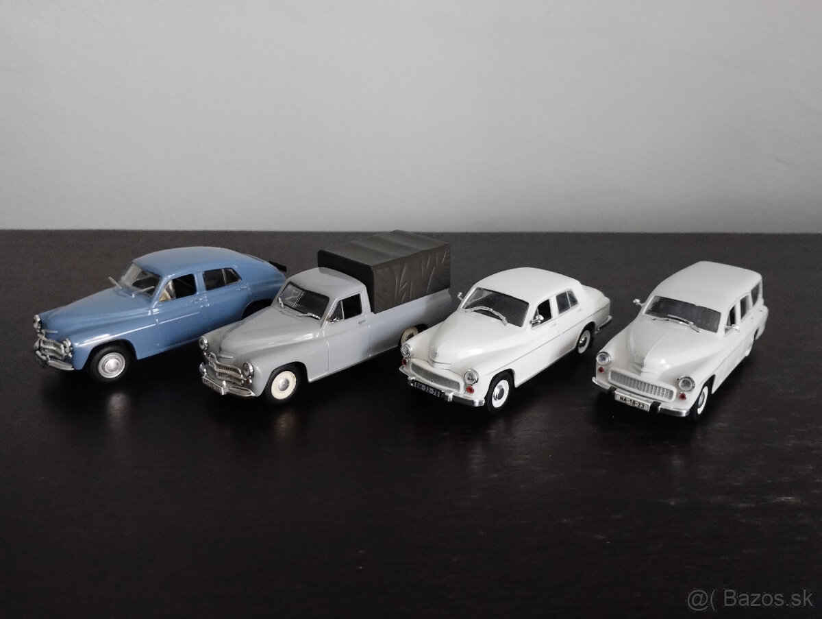 4x Legendarne auta čssr Warszawa 1:43 , 1/43