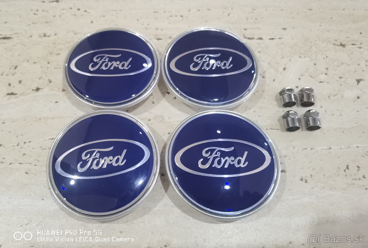 FORD STREDOVÉ KRYTKY 63MM + VENTILKY GRÁTIS