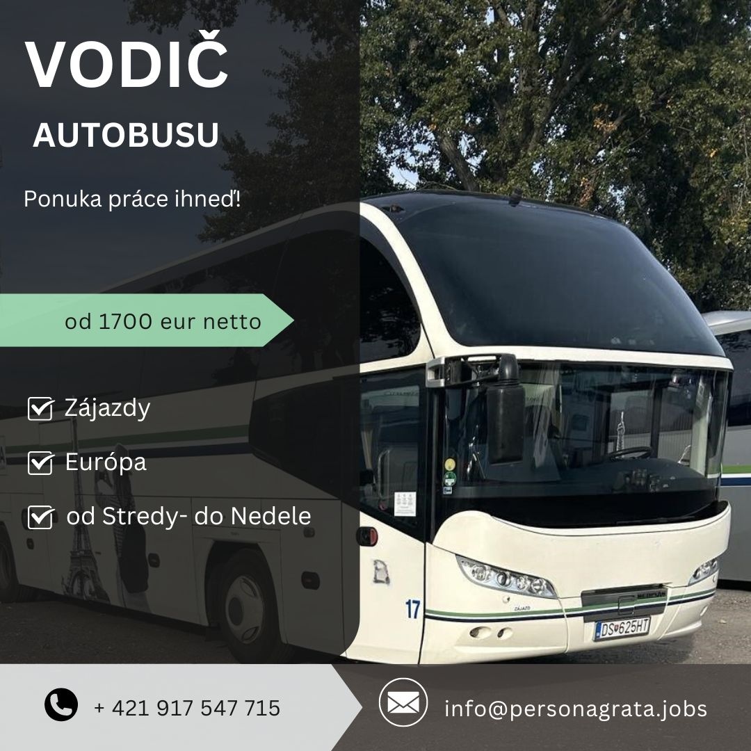 Vodič autobusu pre zájazdy cestovnej kancelárie