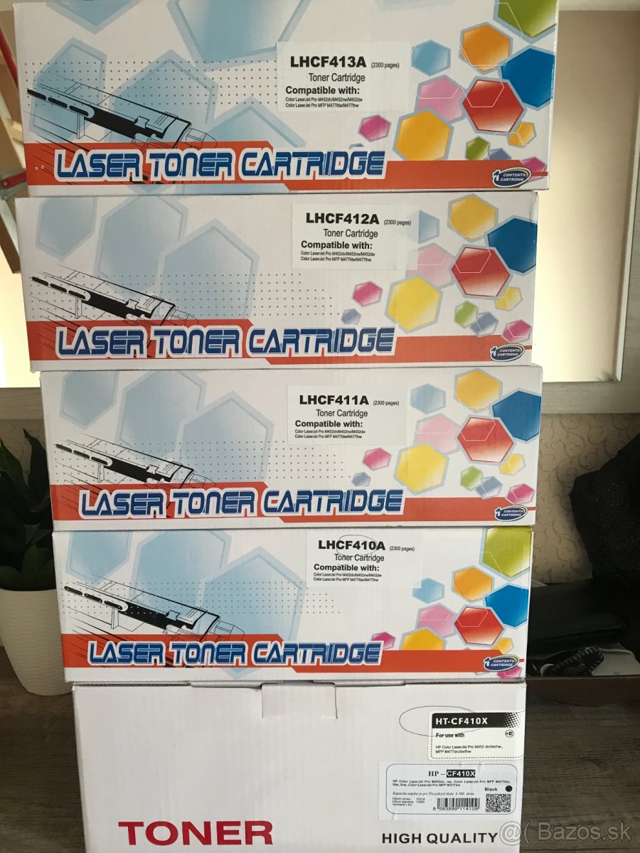 5ks Hp CF410X CF410A CF411A CF412A CF413A kmptbl toner set