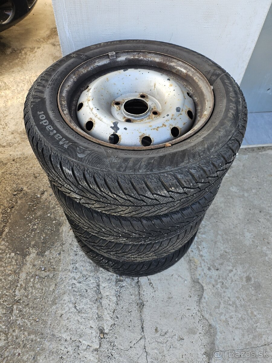 Plechové disky 4x108 + zimné pneu 175/65r14