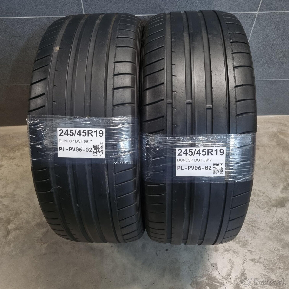 Letné pneumatiky 245/45 R19 DUNLOP DOT0917