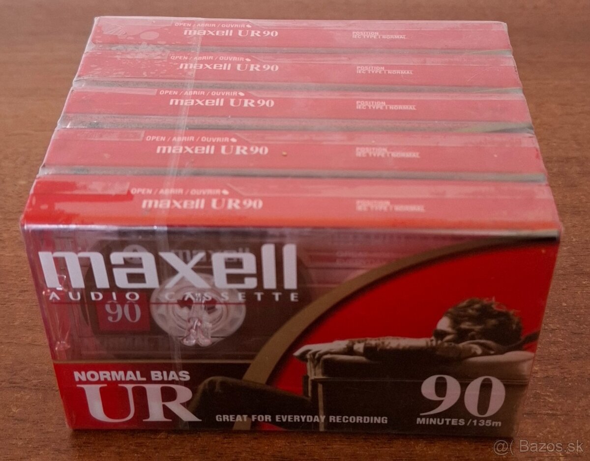 Audiokazety MAXELL UR 90 (Type I-Normal) / Nové-Zabalené