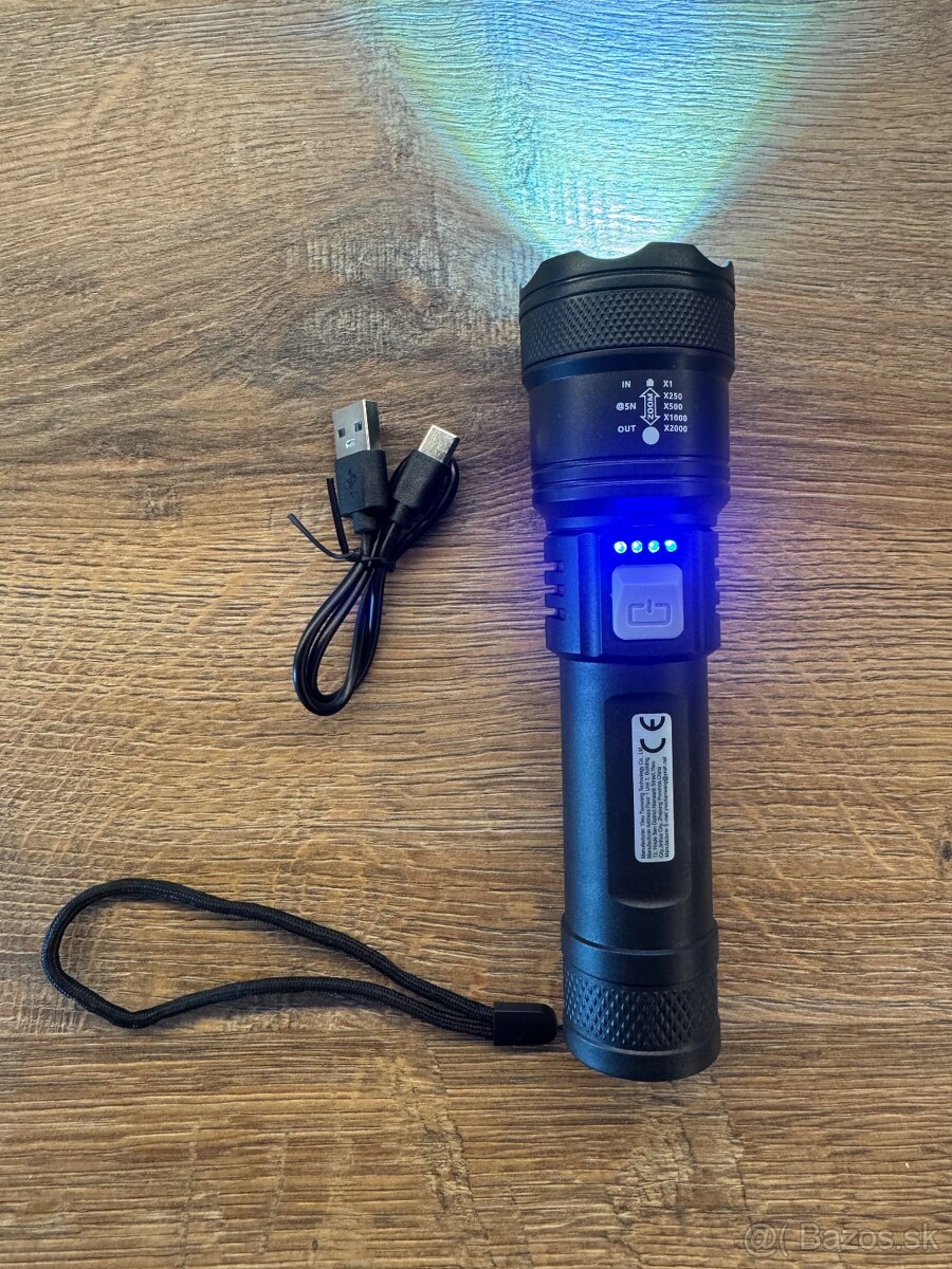 Výkonná LED Baterka 800mAh