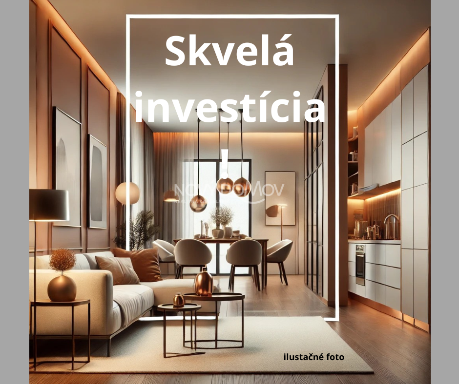 Skvelá investícia NA PREDAJ 3-izbový byt v centre Galanty