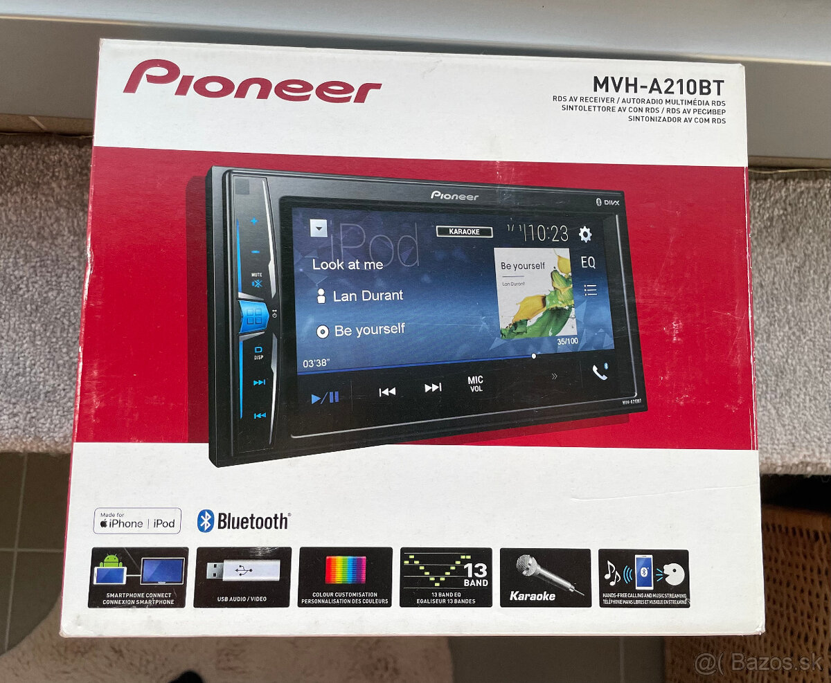 PIONEER MVH-A210BT 2DIN 4x50W + KAMERA