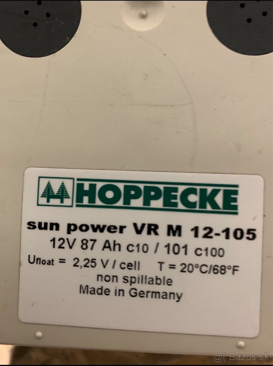 Akumulátor energie Hoppecke 12V/105Ah