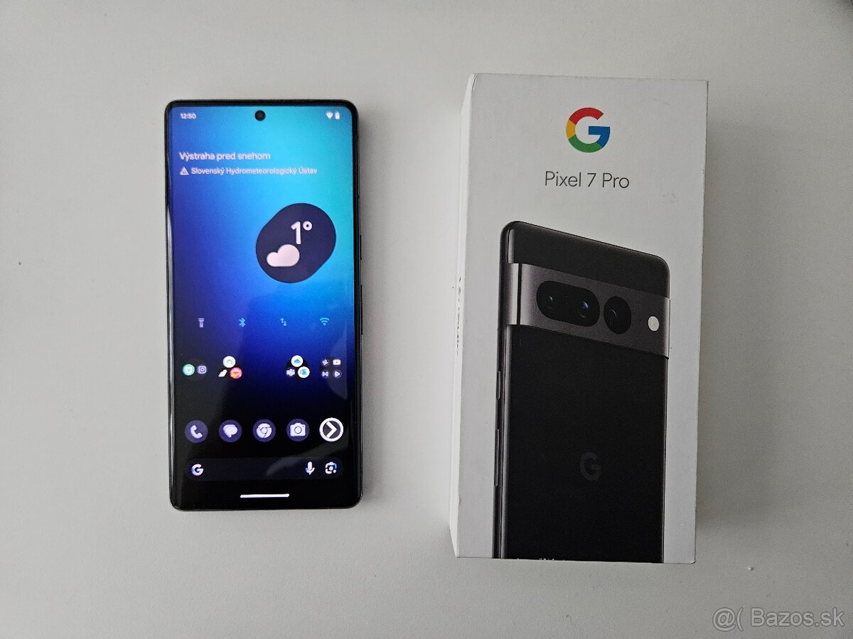 Google Pixel 7 PRO 5G 128GB, čierna farba, TOP stav