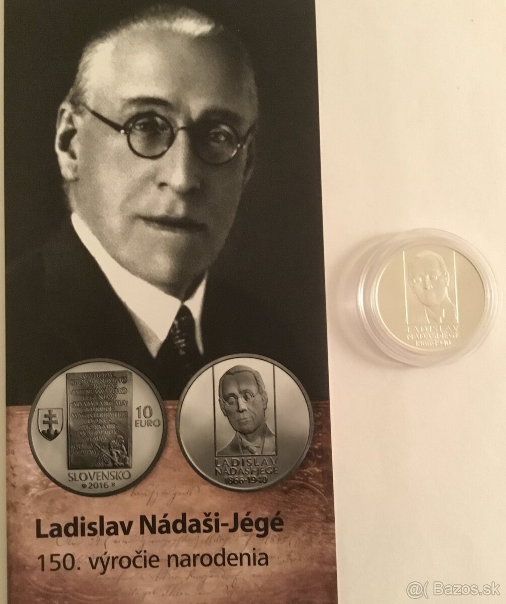 2016/10€ - Ladislav Nádaši-Jégé - 150. výročie narodenia -BK