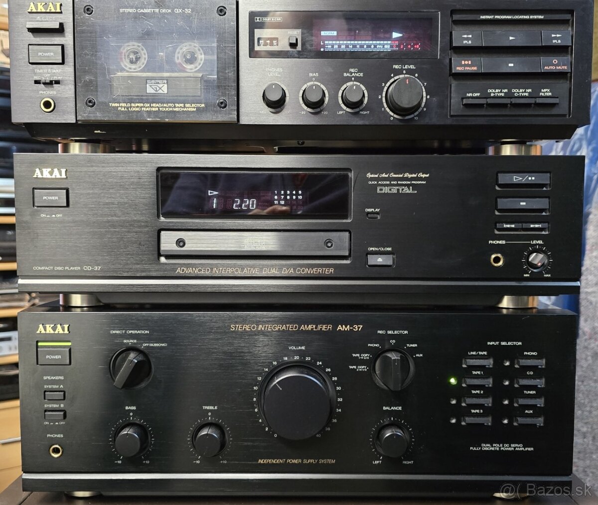 Akai Hifi set AM-37+CD37+GX32