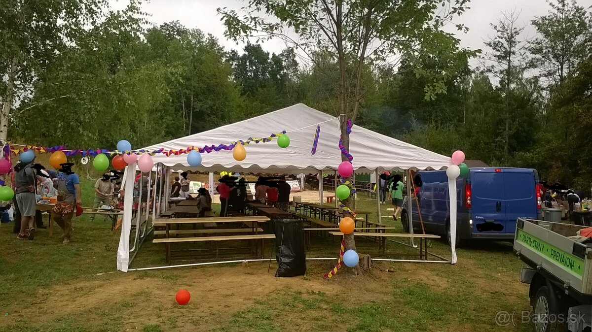 párty stany, možná výmena za vyvažovačku a vyzúvačku