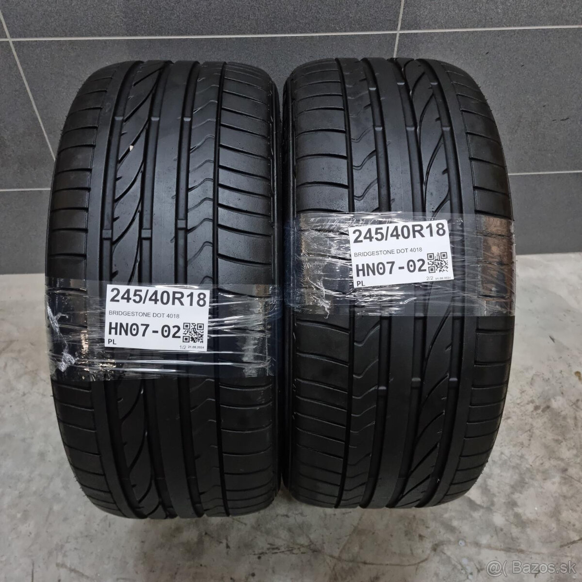 Letné pneumatiky 245/40 R18 BRIDGESTONE DOT4018