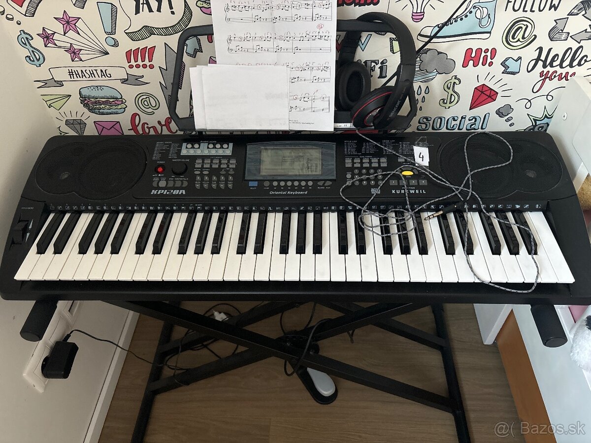 Kurzweil KP120A Keyboard s dynamikou + Pedal + pedal