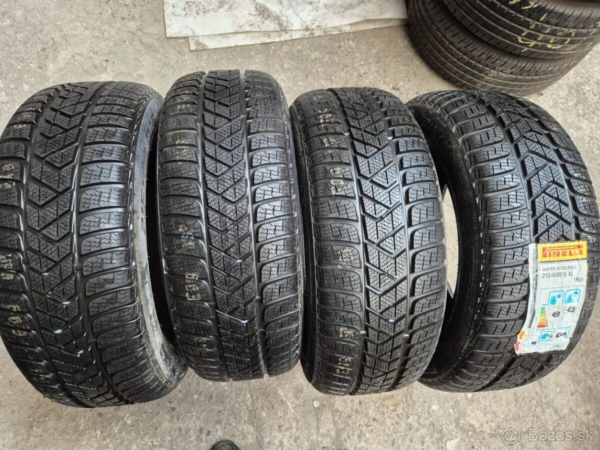 215/60 r16 99H zimné 4 ks PIRELLI - nejazdené DOT2020