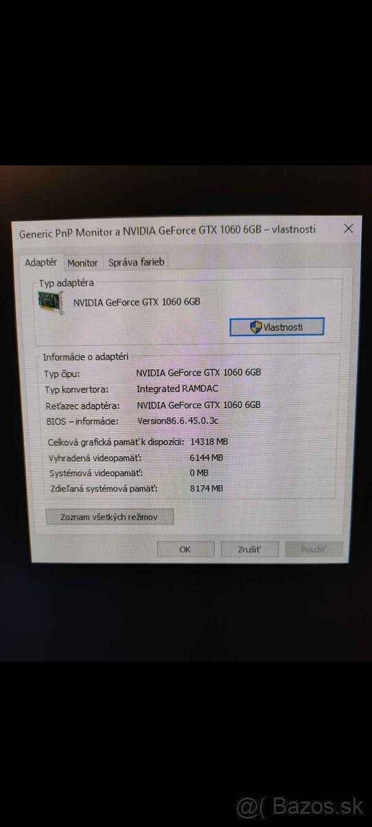 NVIDIA GeForce GTX 1060 6gb