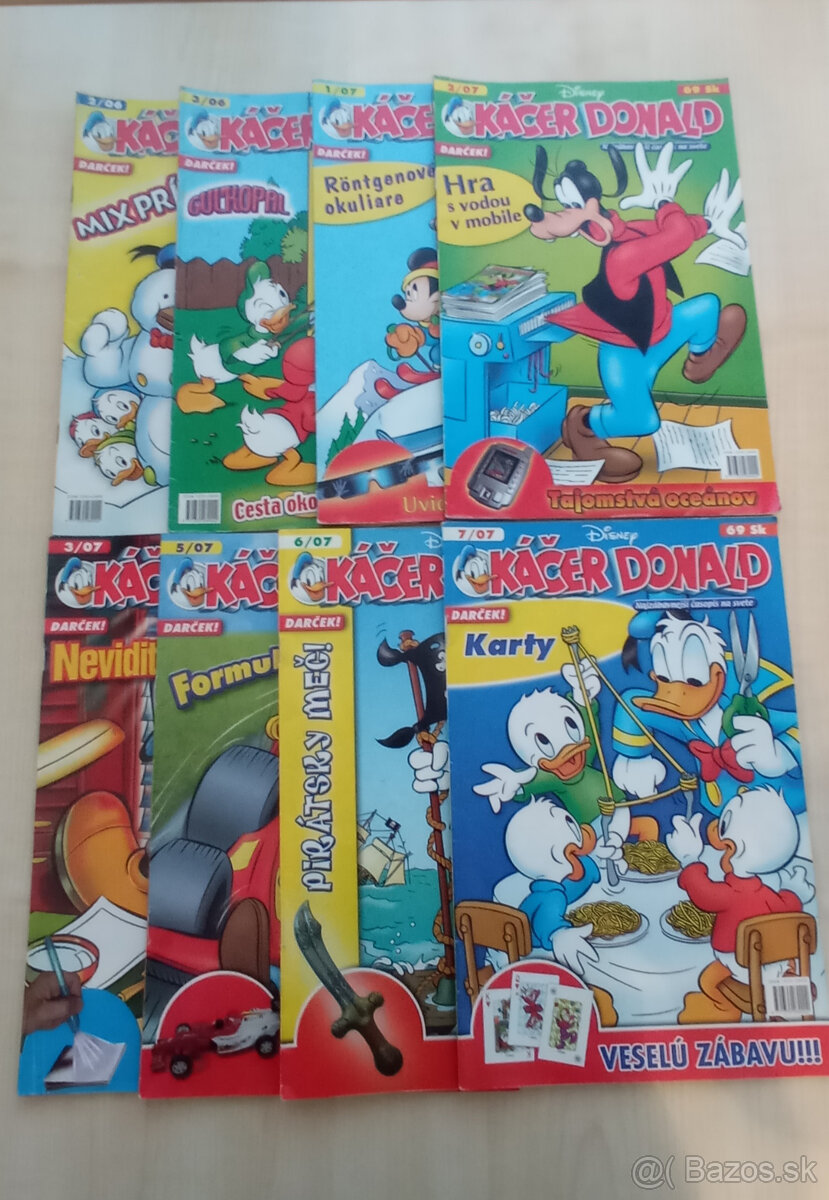 Komiksy Káčer Donald + kuchárska kniha, Tom&Jerry