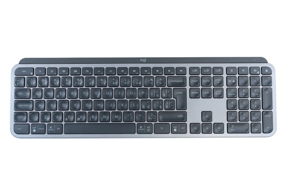 Logitech MX Keys SK/CZ, čierna – Bluetooth 3v1 klávesnica