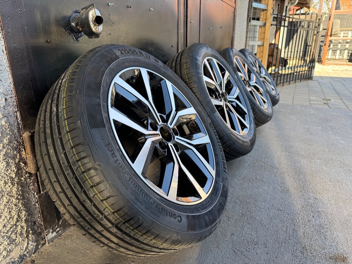 Nová letná orginal sada diskov s pneumatikami vw 215/55 R17