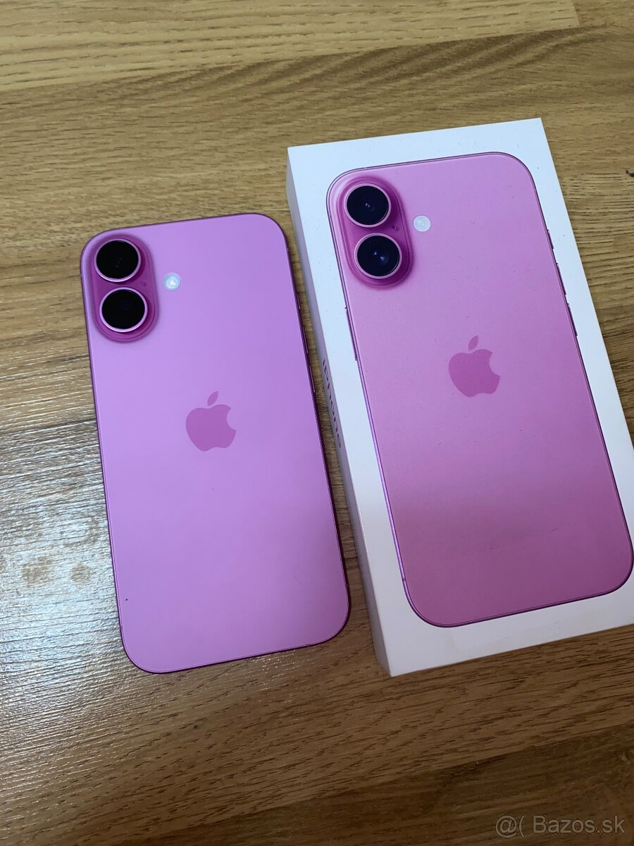 Apple Iphone 16 128 GB v rúzovej farbe