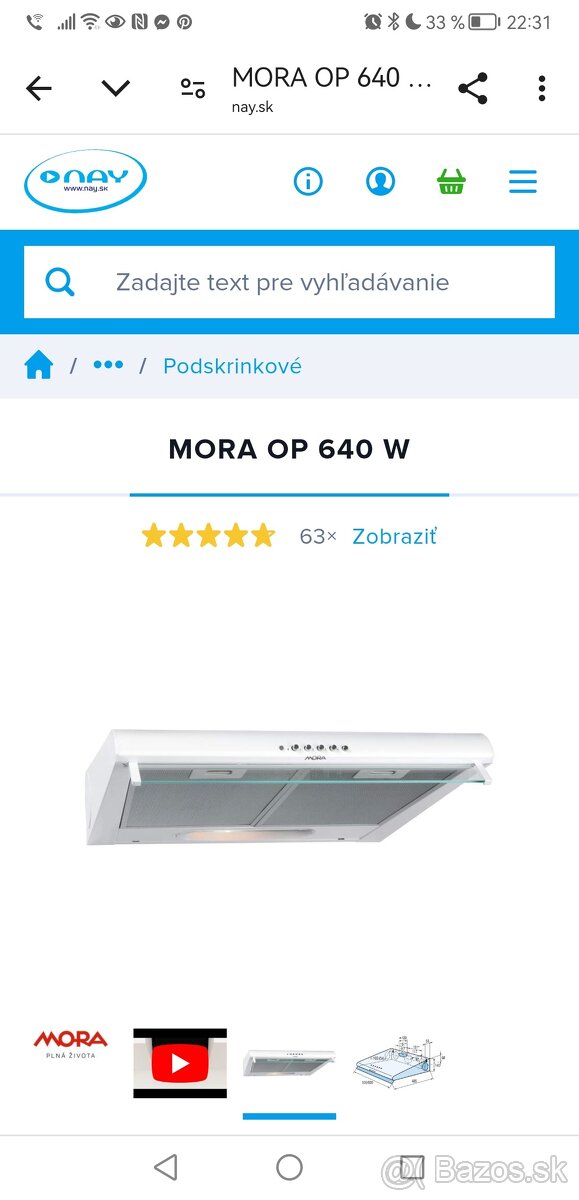 Digestor Mora OP 640 W