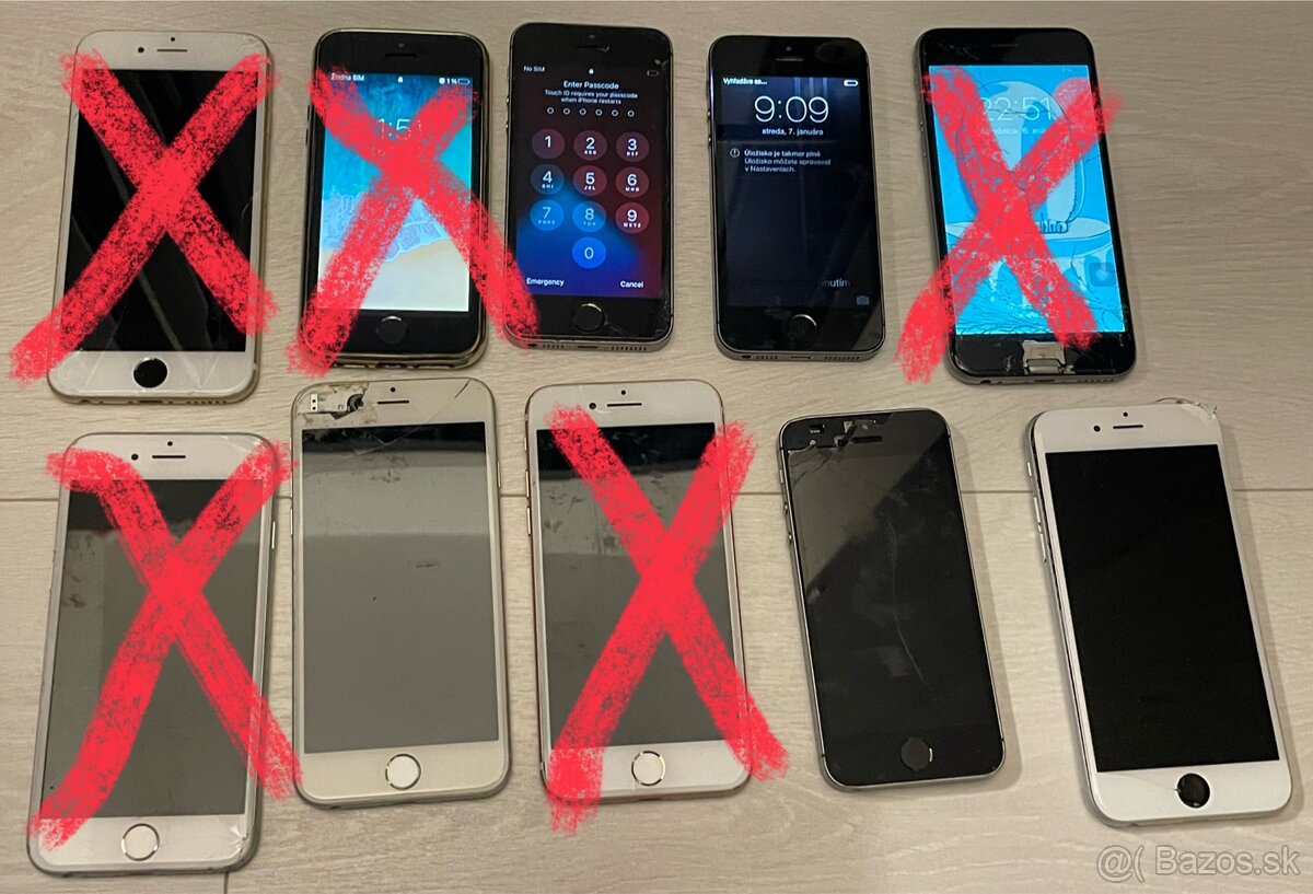 5x iPhone na diely/opravu