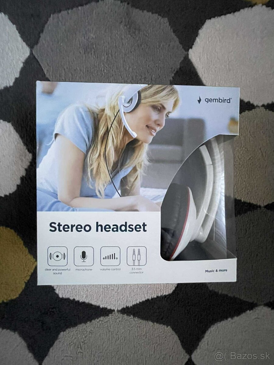 Gembird Stereo headset s mikrofónom - biele